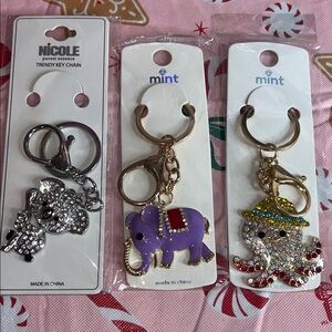 Nicole and Mint Keychain Set